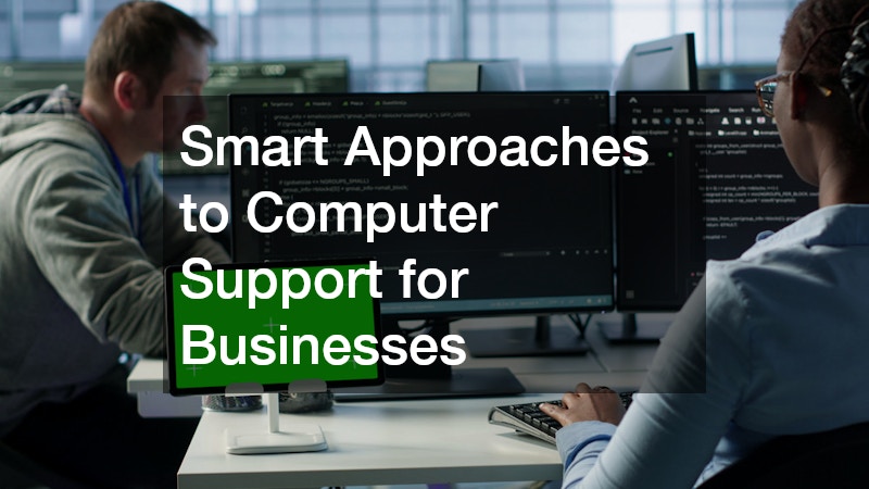 IT team working together in an office